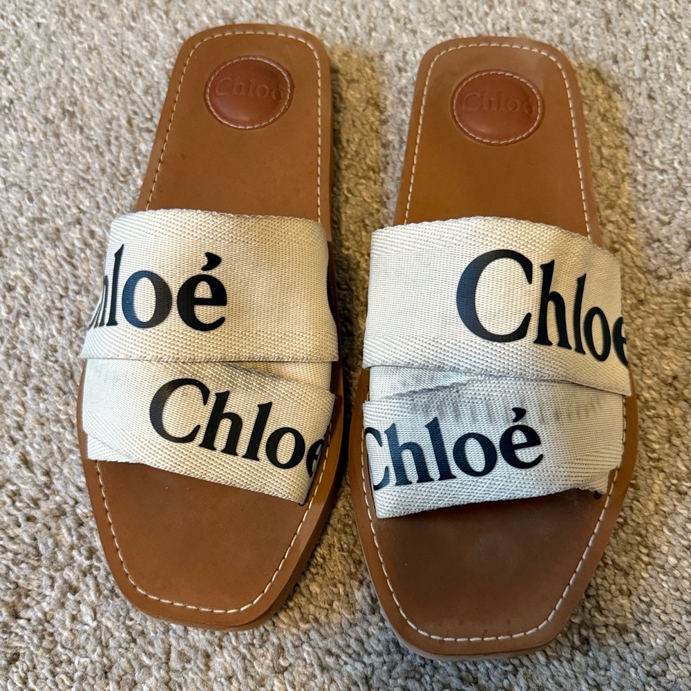 Chloé Women's Woody Logo Slide Sandals